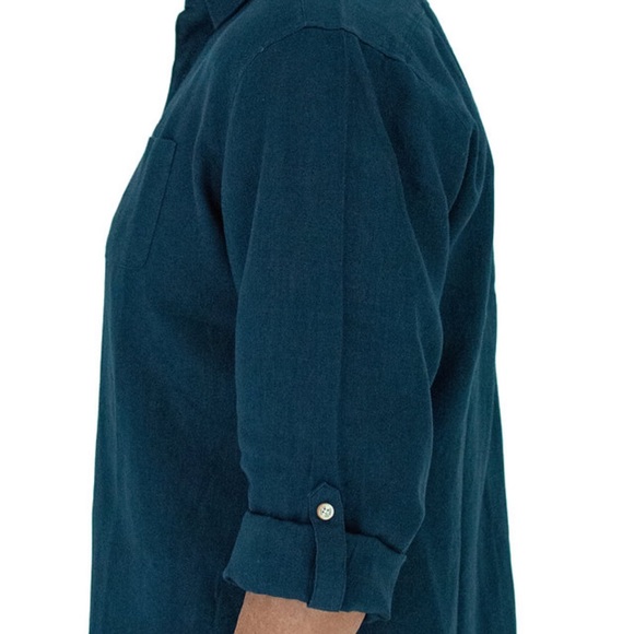 100% Linen Shirt - Short Fin Resort Wear - Picture 4 of 16